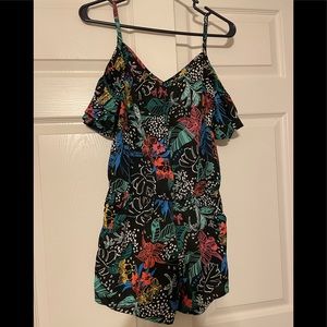 Tropical Print Jumper/Romper